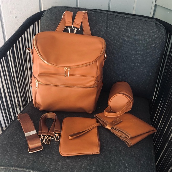 baby exo Handbags - Baby Exo Vegan Leather Diaper Backpack